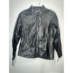 Harley Davidson An American‎ Legend Button Down Leather Jacket - Women's XL